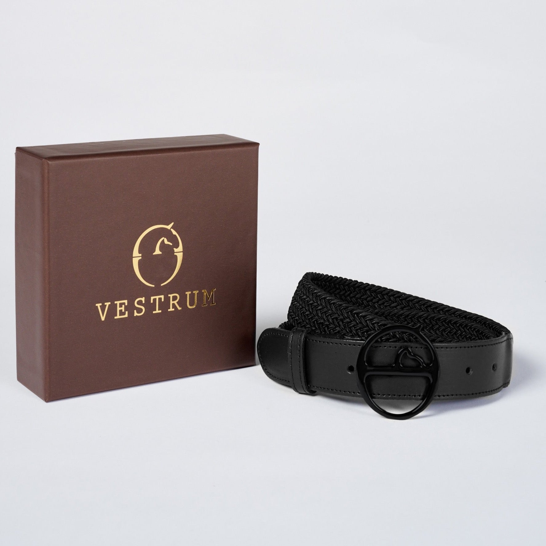 FARO Gürtel in schwarz mit Schnalle mit Vestrum-Logo