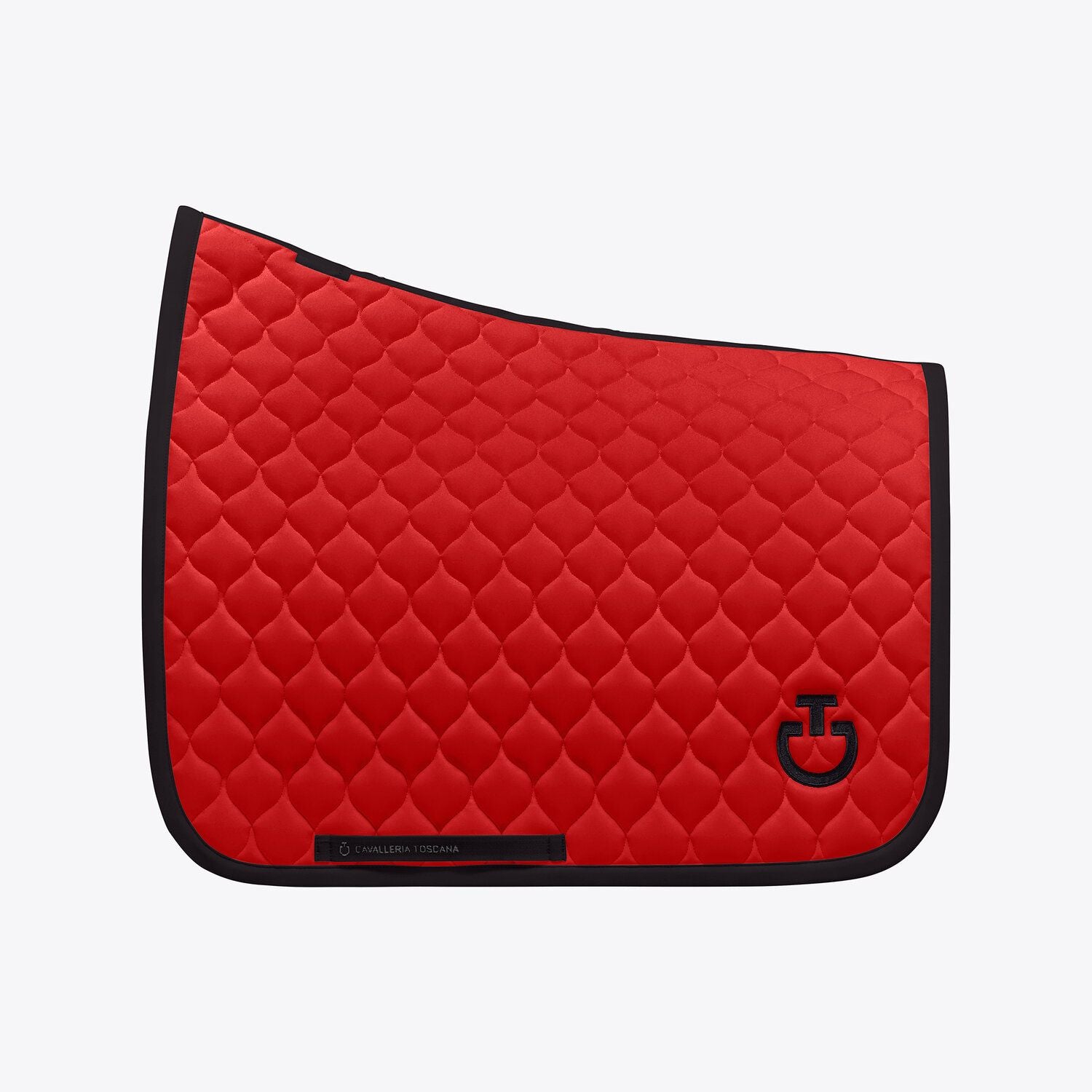 CIRCULAR QUILTED JERSEY DRESSAGE SADDLE PAD ROT/SCHWARZ