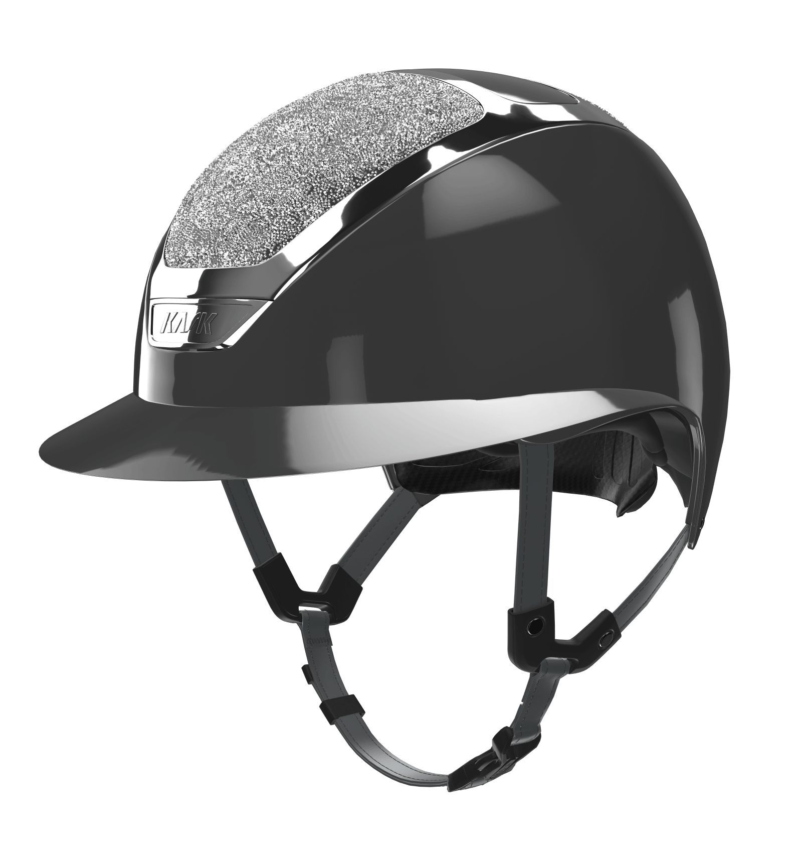 KASK Reithelm STAR LADY Pure Shine Anthracite CRYSTALS MIDNIGHT SILVER