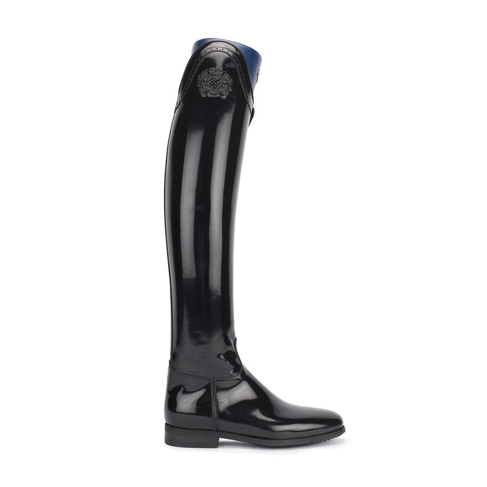 Alberto Fasciani Dressage A1 Dressurstiefel aus schwarz glänzendem Kalbsleder – Reitstiefel nach Maß bei Equinista