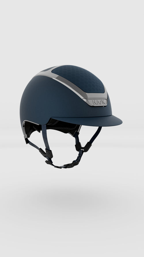 KASK Dogma Chrome Reithelm in Navyblau/Silber