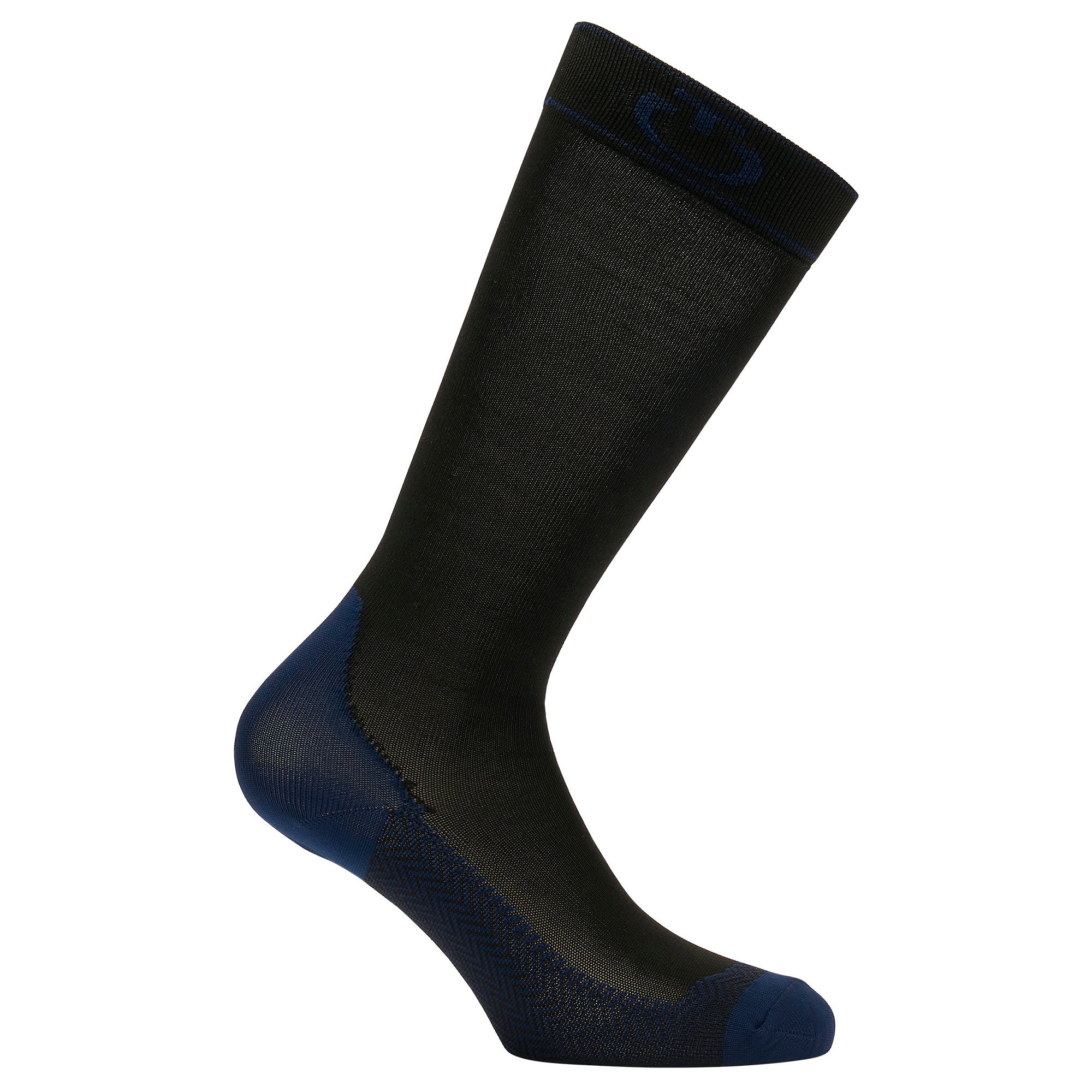 CT riding socks black with blue logo