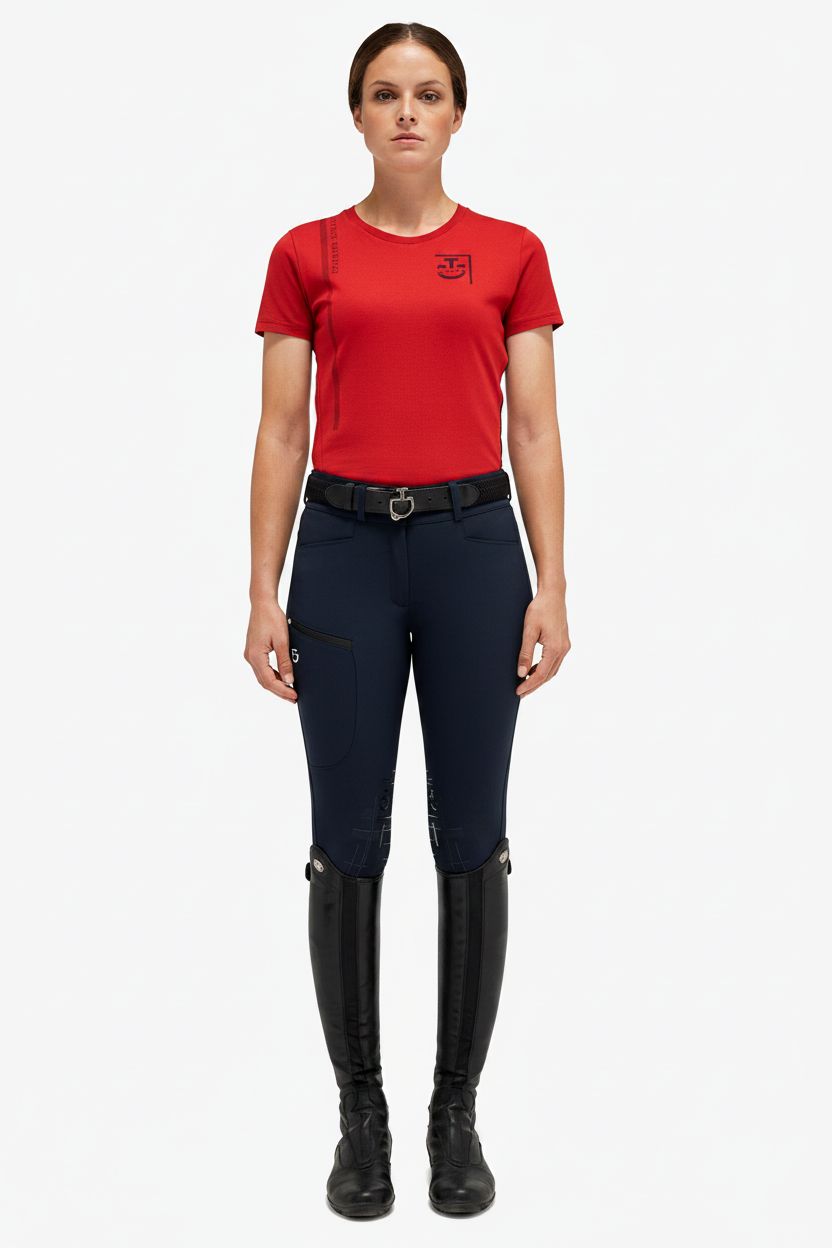 Cavalleria Toscana TSD075 Damen Poloshirt Rot