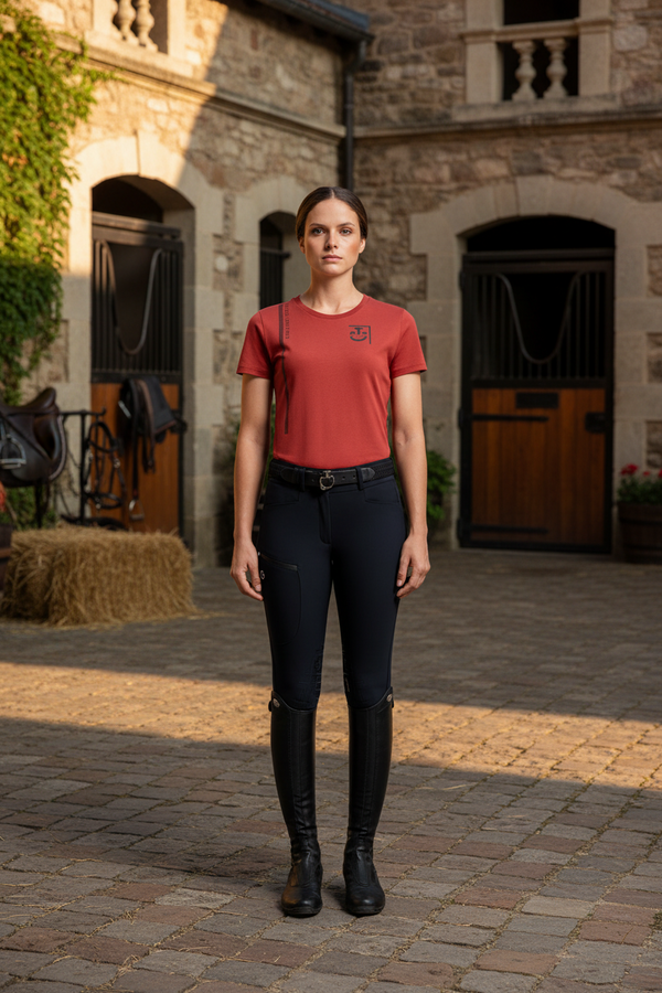 Cavalleria Toscana TSD075 Damen Poloshirt Rot