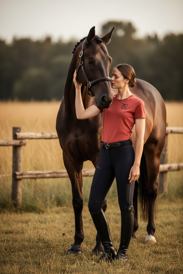 Cavalleria Toscana TSD075 Damen Poloshirt Rot