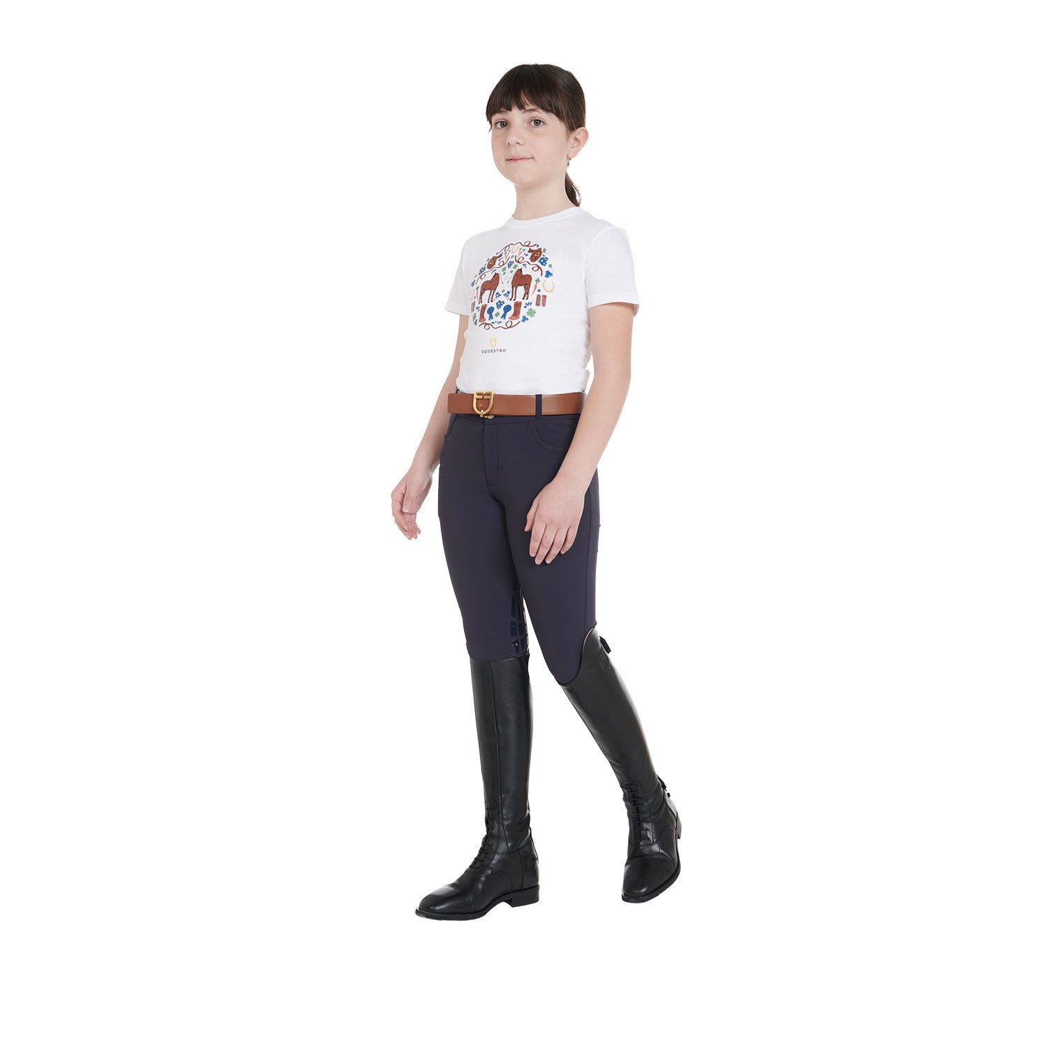 EQUESTRO | KINDER UNISEX-REITHOSEN AUS FUNKTIONSSTOFF
