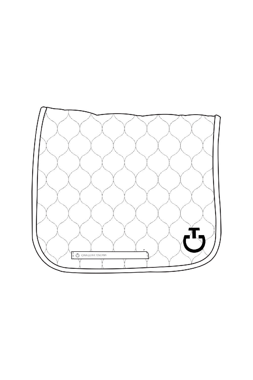 NEW CIRCULAR QUILTED JERSEY DRESSAGE SADDLE PAD WEISS