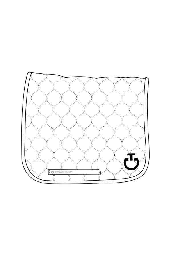 NEW CIRCULAR QUILTED JERSEY DRESSAGE SADDLE PAD WEISS