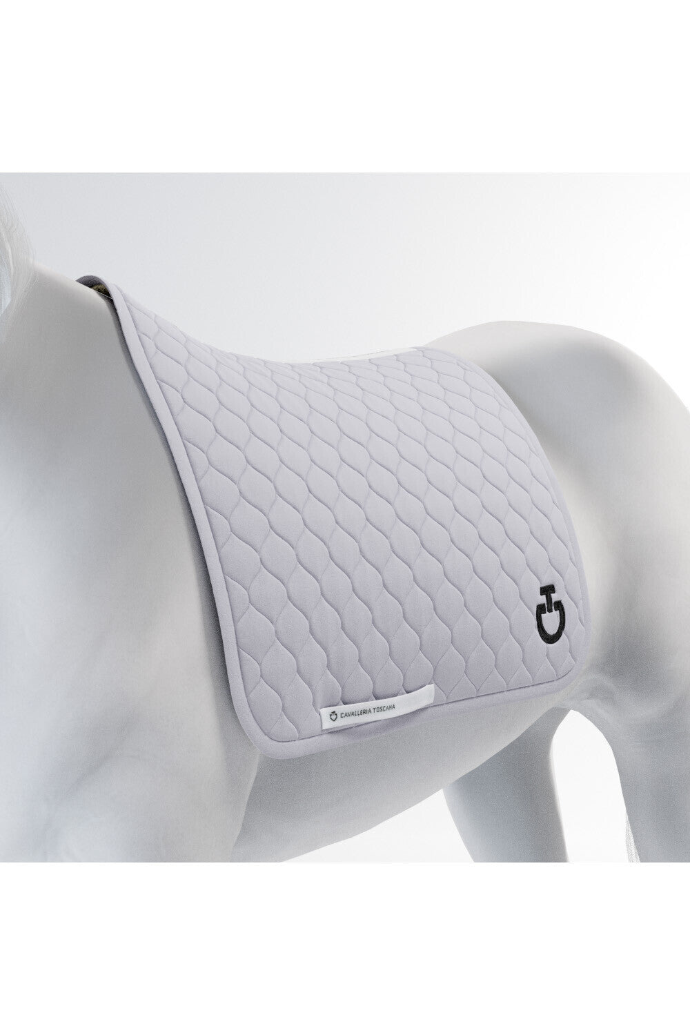 NEW CIRCULAR QUILTED JERSEY DRESSAGE SADDLE PAD WEISS