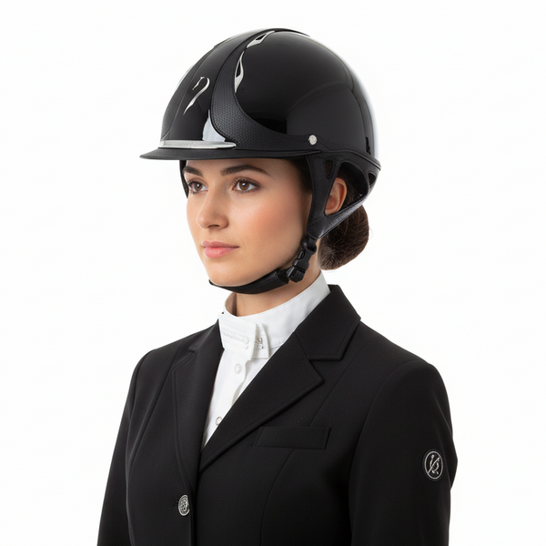 Antarès PREMIUM Reithelm Black – Elegant & sicher für Reiter