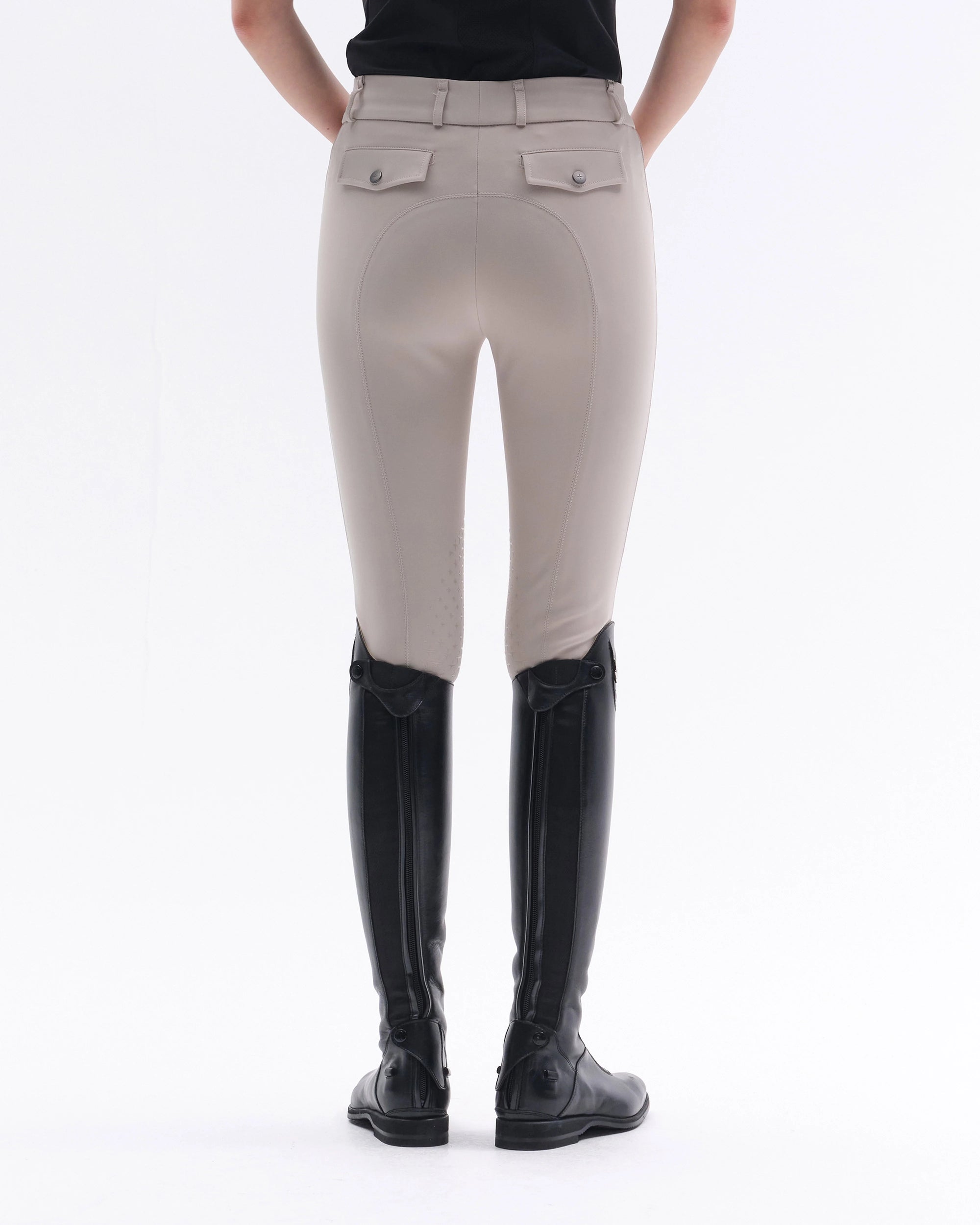 Mid-High Breeches with Knee Grip & Pocket – Sand | Trolle Company
