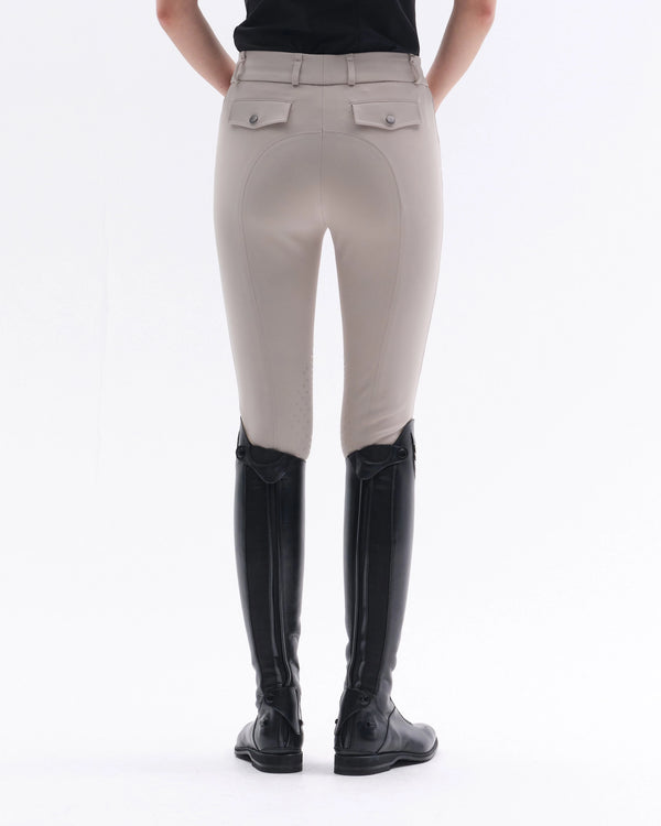 Mid-High Breeches with Knee Grip & Pocket – Sand | Trolle Company