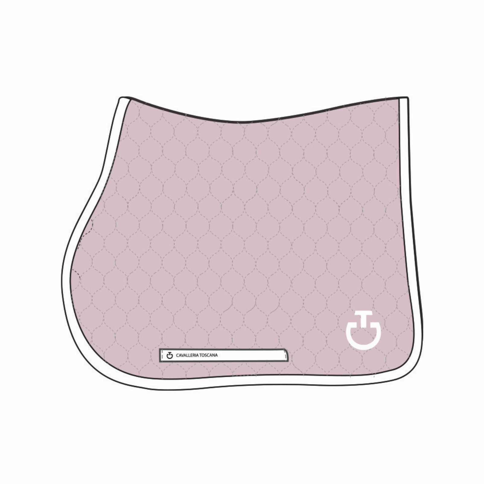 CAVALLERIA TOSCANA Circular Quilted Jersey Jumping Saddle Pad Pale Mauve