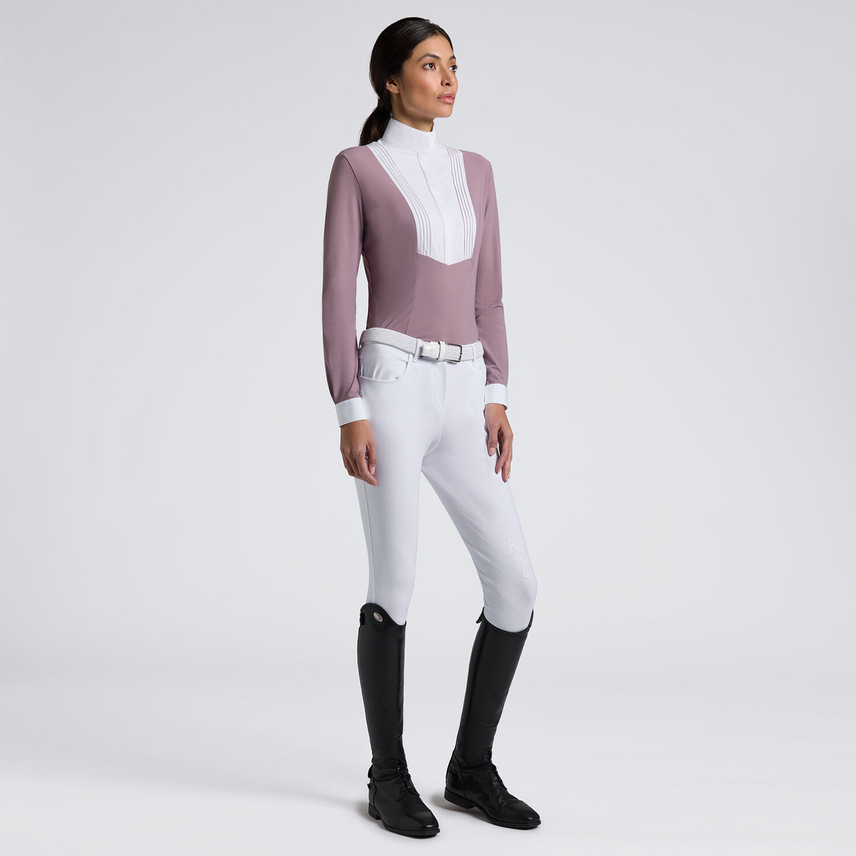 Cavalleria Toscana Damen Turniershirt Langarm Grape Shake