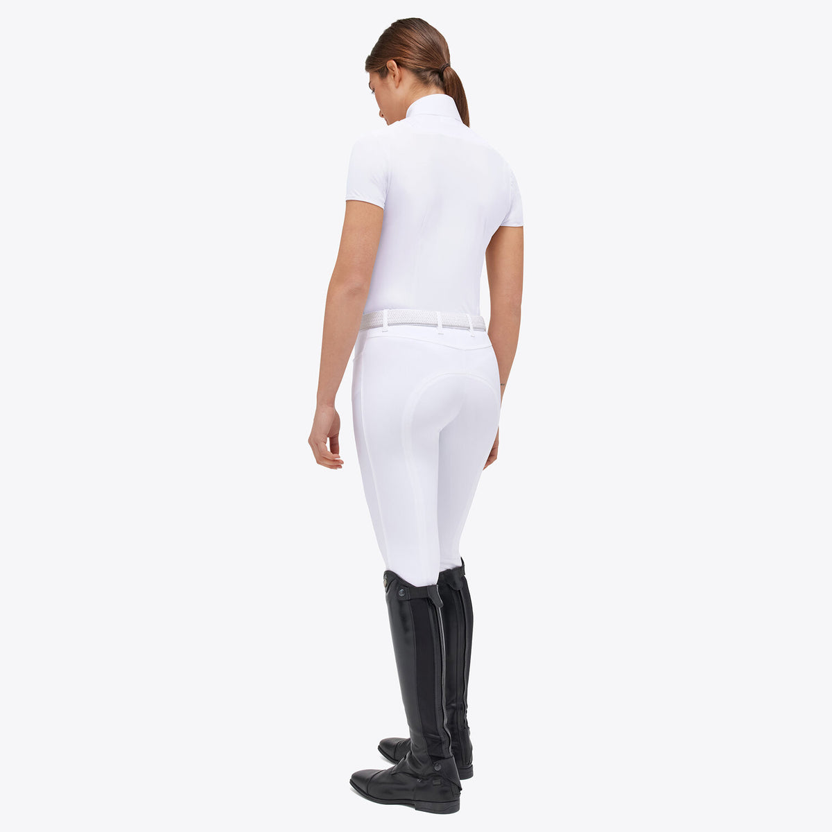Cavalleria Toscana Damen Turniershirt Weiß Rückansicht