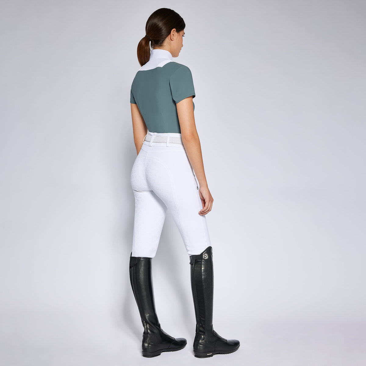 Cavalleria Toscana Damen Turniershirt Petrol Rückansicht