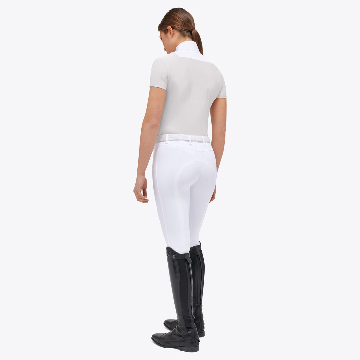 Cavalleria Toscana Damen Turniershirt Hellgrau Rückansicht