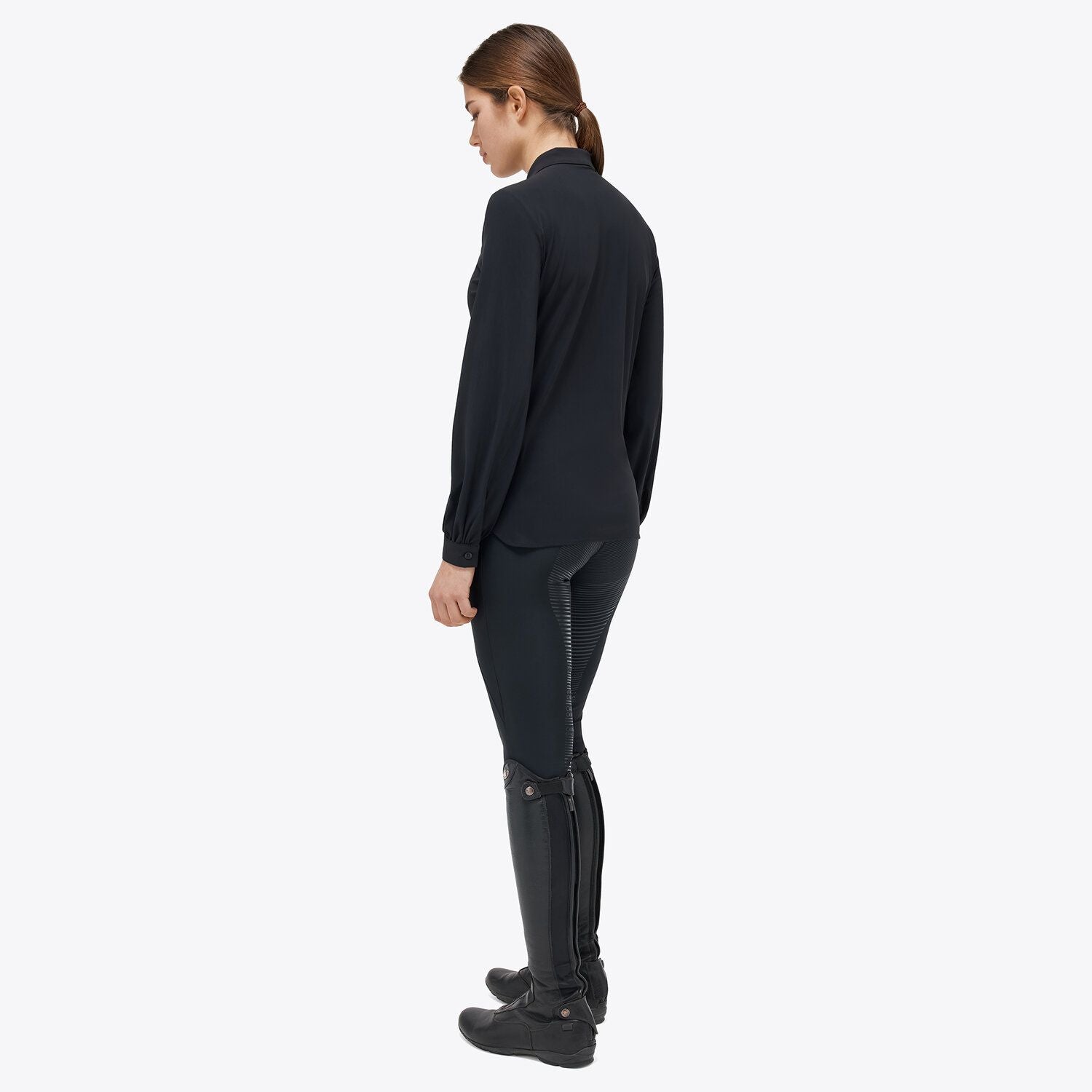 Langärmliges Lifestyle-Shirt aus leichtem Jersey für Frauen in Schwarz
