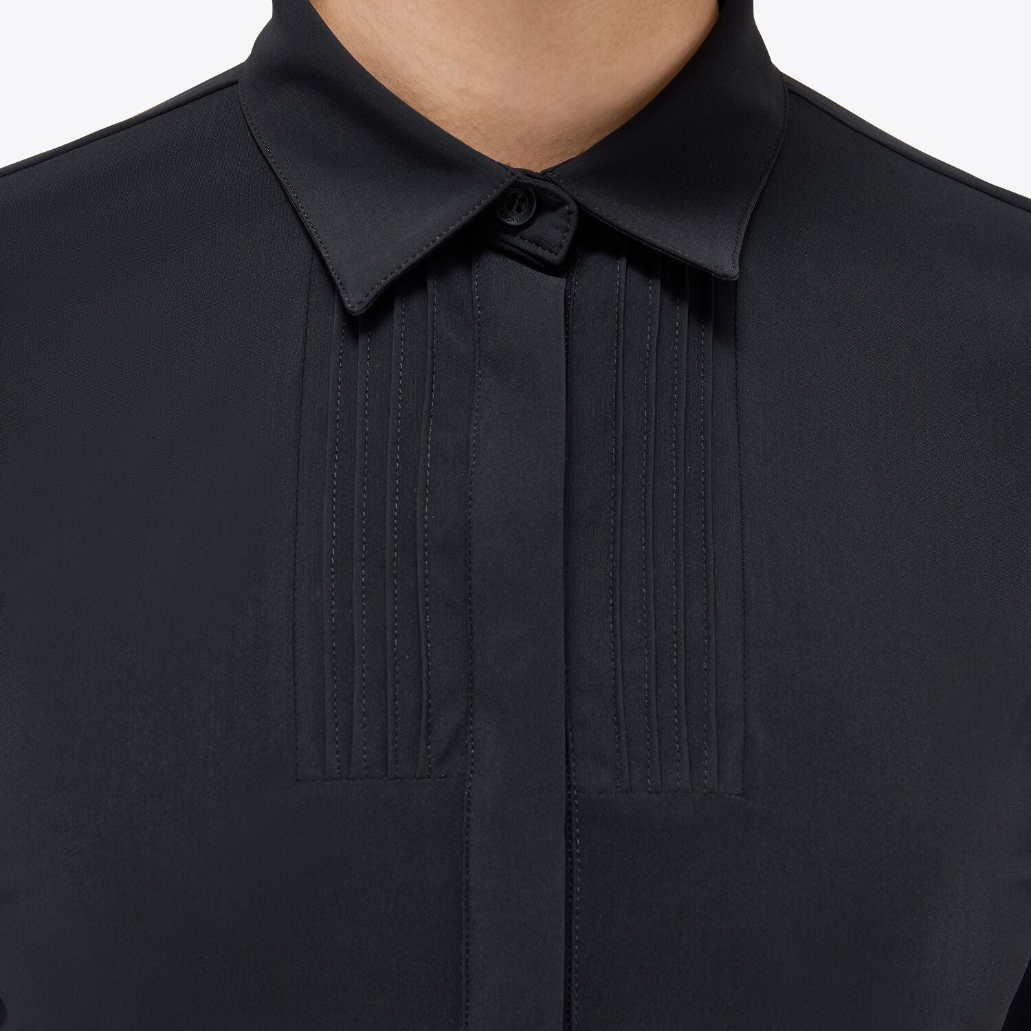 Langärmliges Lifestyle-Shirt aus leichtem Jersey für Frauen in Schwarz