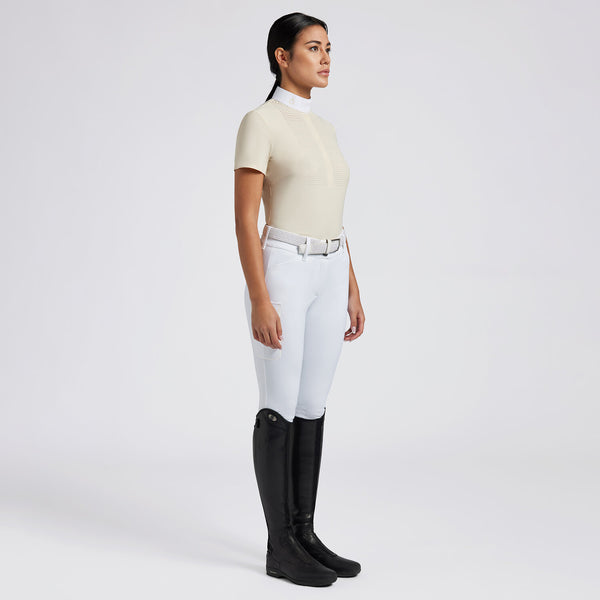 Cavalleria Toscana Damen Turniershirt Tech-Jersey Sand