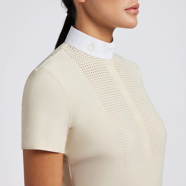 Cavalleria Toscana Damen Turniershirt Sand Rückansicht