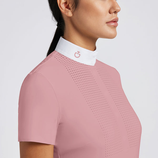 Cavalleria Toscana Damen Turniershirt Dusty Rose Rückansicht