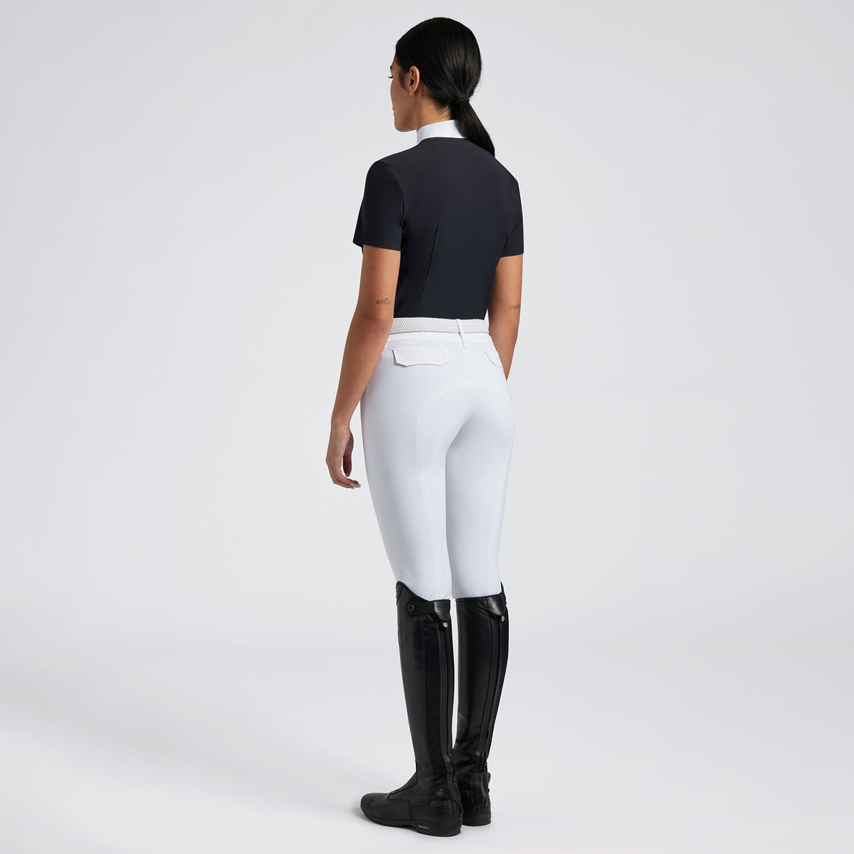 Cavalleria Toscana Damen Turniershirt Navy Detail