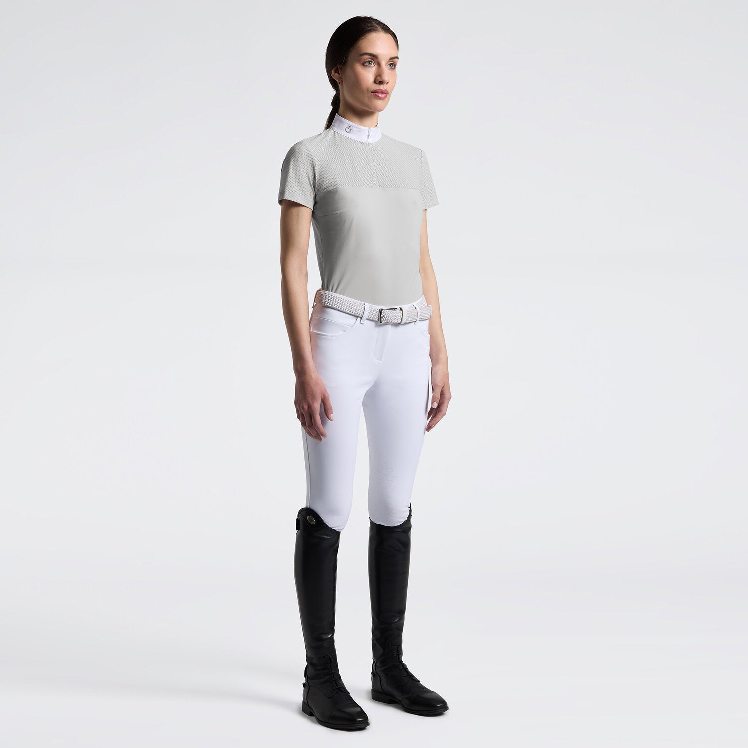 Cavalleria Toscana Damen Reitshirt Kurzarm Perforated – Belgian Block