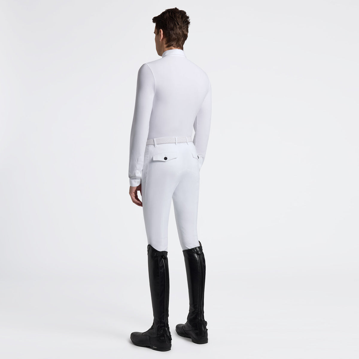 Cavalleria Toscana Herren Turnierhemd Weiß Rückansicht