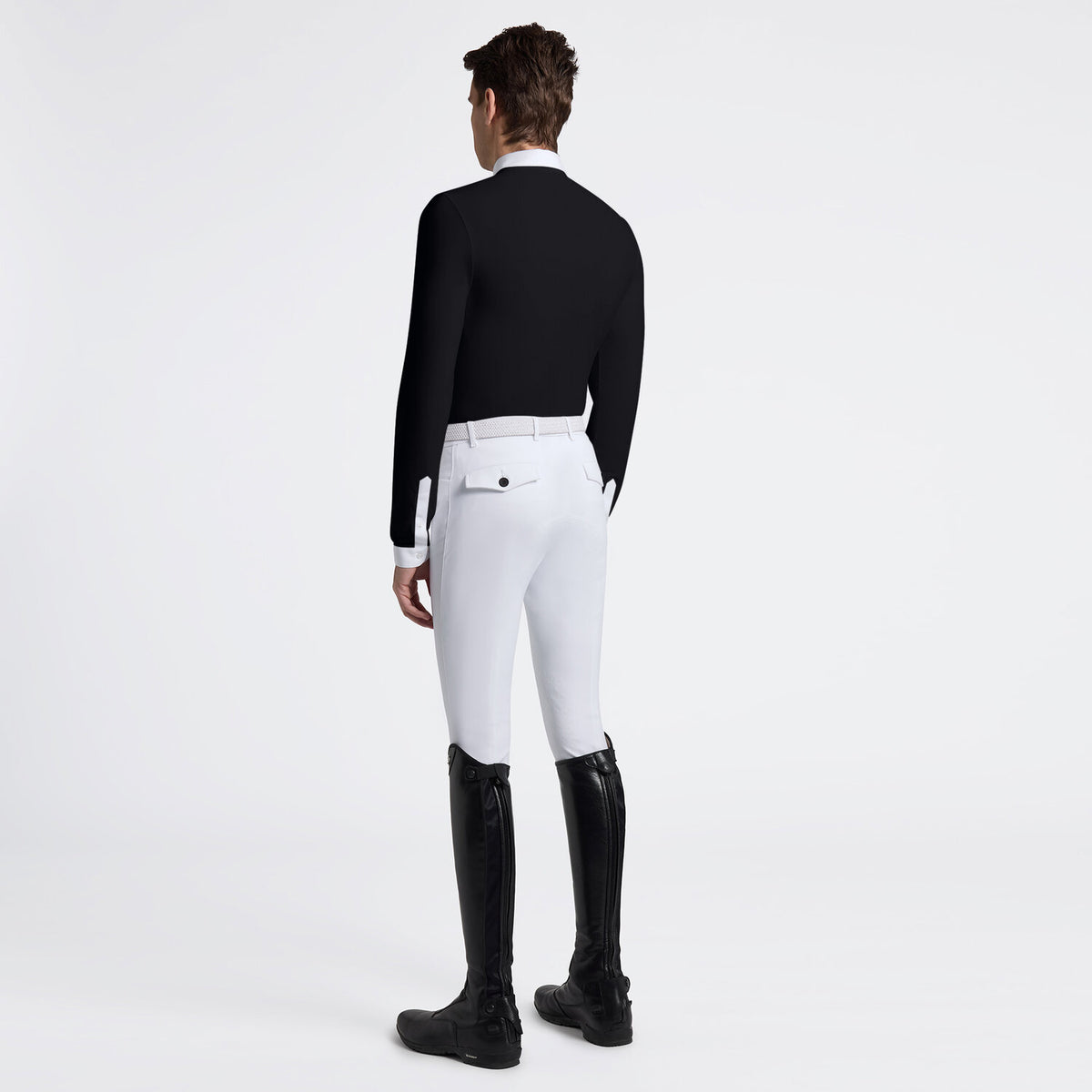 Cavalleria Toscana Herren Reithemd Schwarz Rückansicht