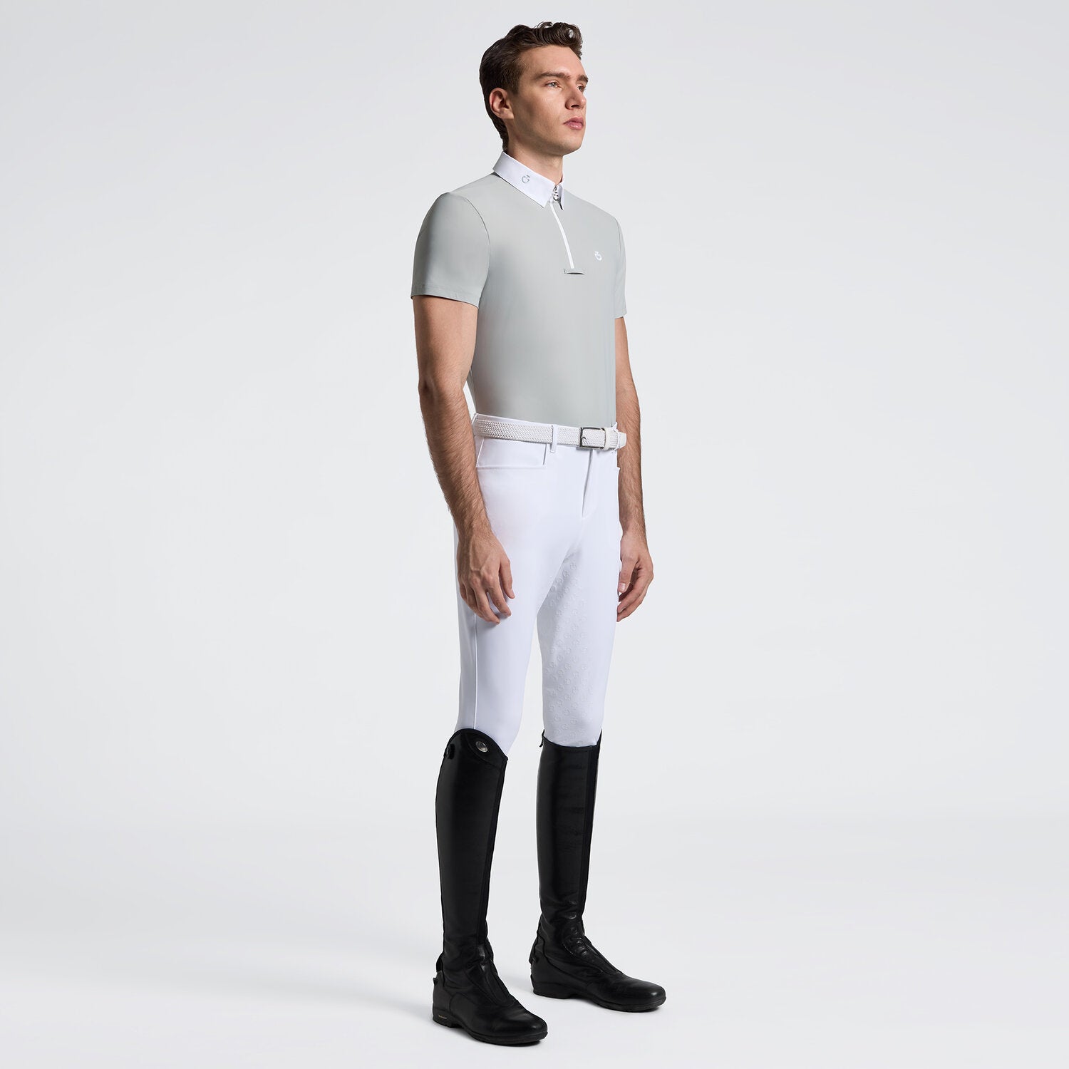 Cavalleria Toscana Herren Turniershirt Jersey mit Zip – Belgian Block