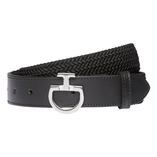 Flexibler & eleganter Damen Gürtel: Cavalleria Toscana Qualität in Schwarz.