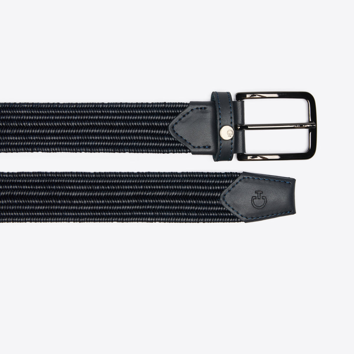 Cavalleria Toscana Herren Stretchgürtel Navy Detailansicht Schließe