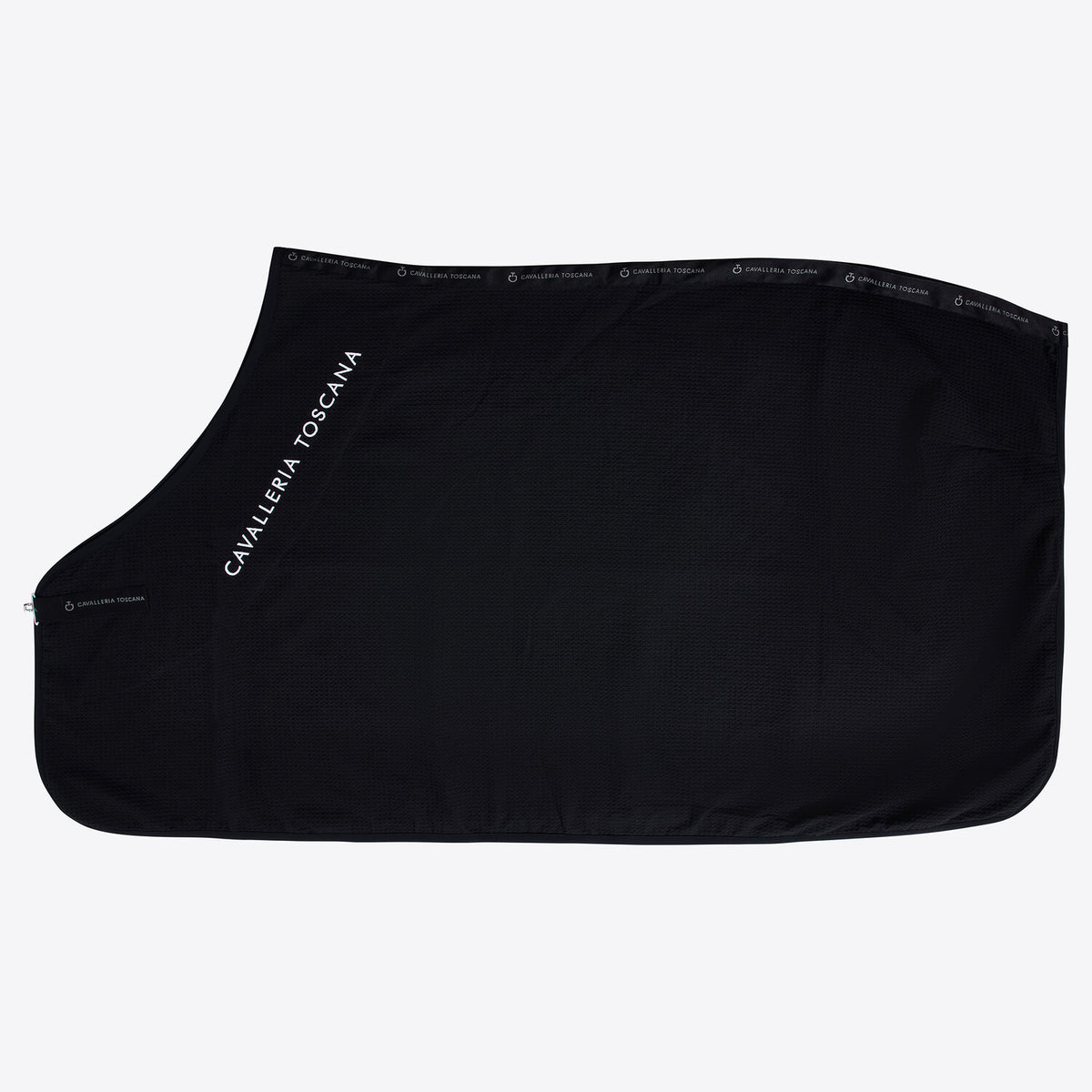 Cavalleria Toscana Abschwitzdecke Waffelpiqué Schwarz