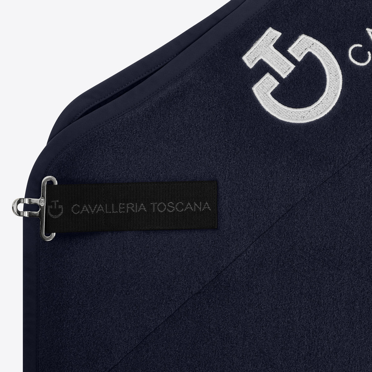 Cavalleria Toscana Abschwitzdecke Fleece Navy Seitenansicht