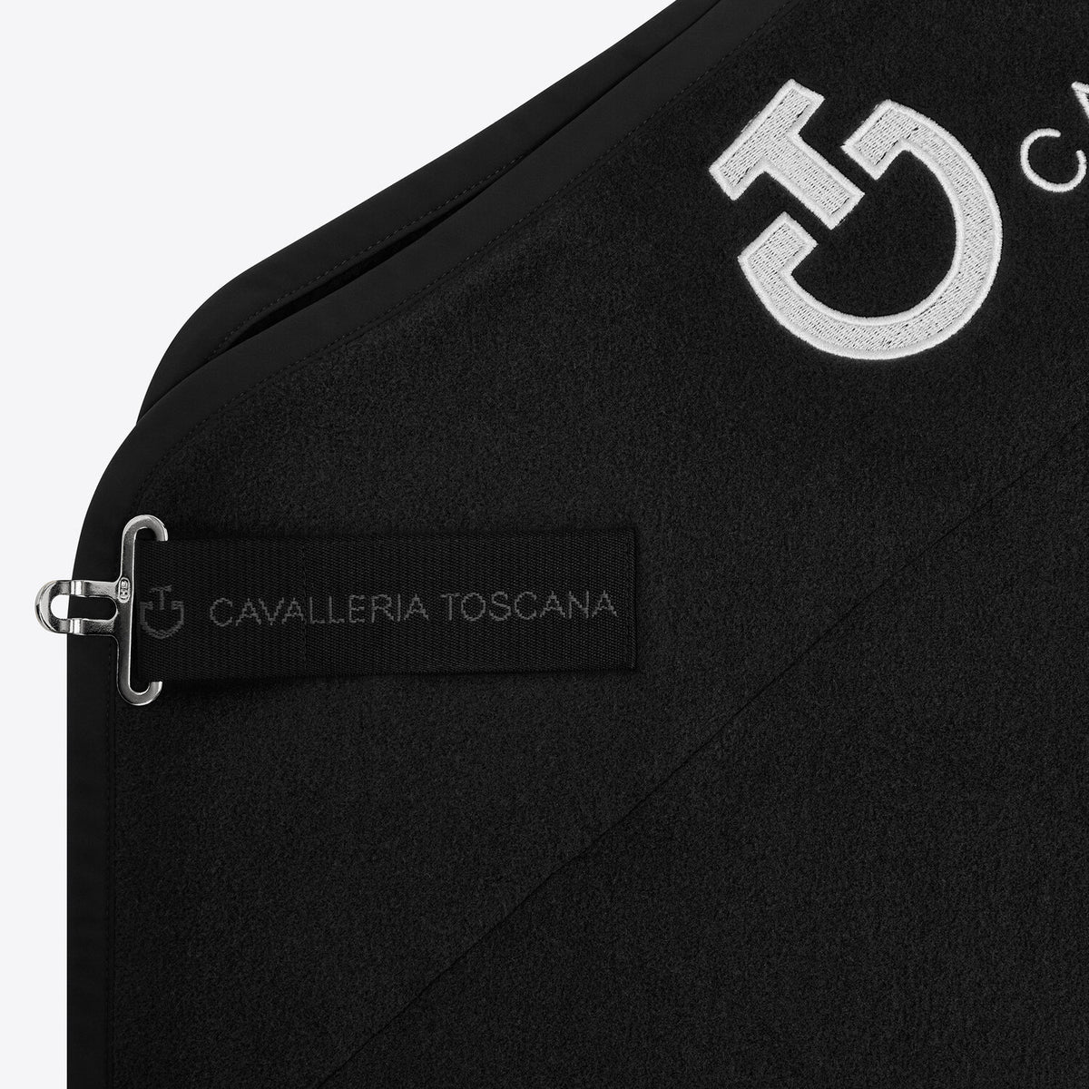 Cavalleria Toscana Abschwitzdecke Fleece Schwarz Seitenansicht
