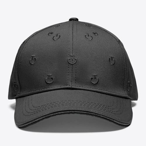 Schwarze Cavalleria Toscana Cap mit edler Logo-Stickerei auf der Vorderseite.