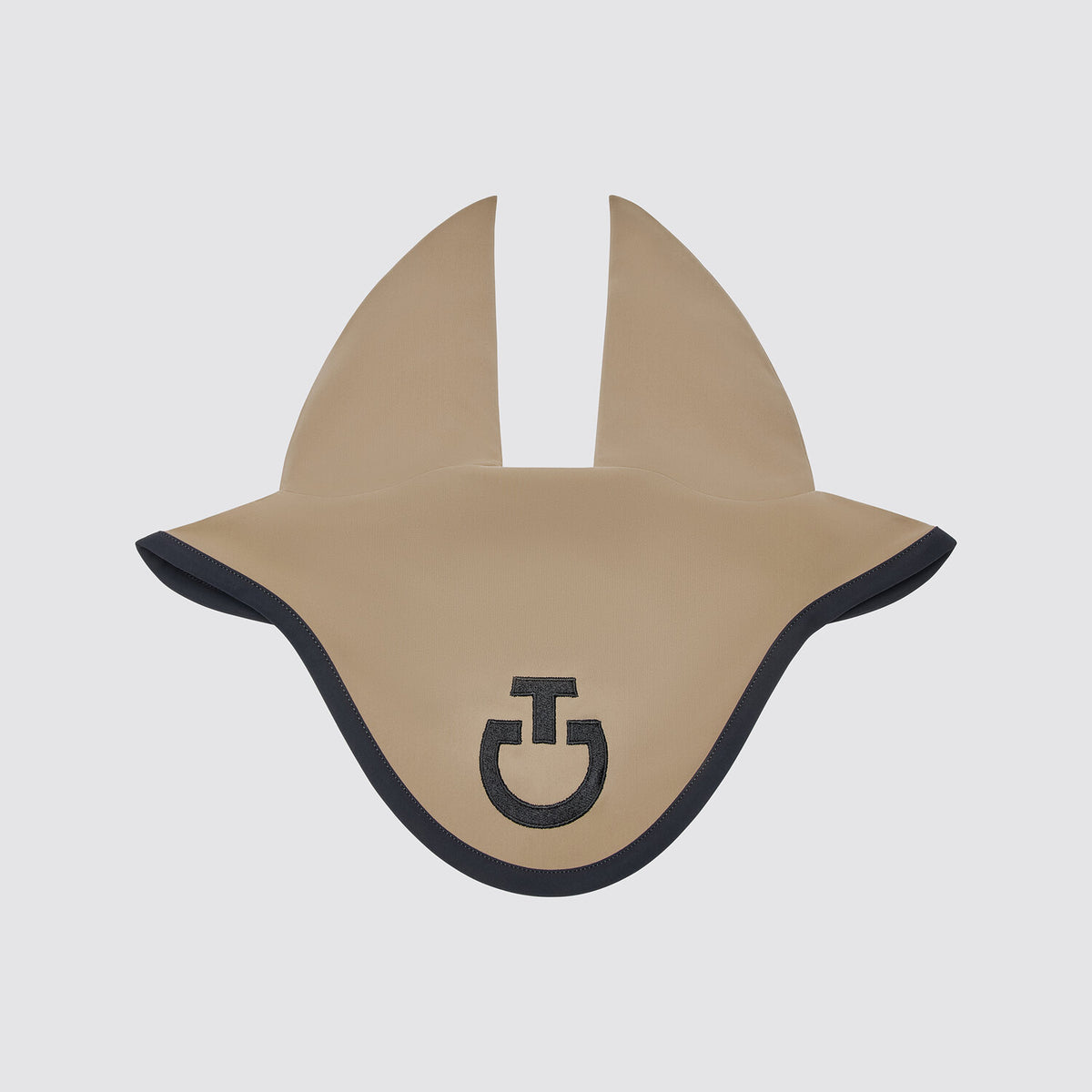 Cavalleria Toscana Ohrenhaube Jersey gepolstert Biscuit Schwarz