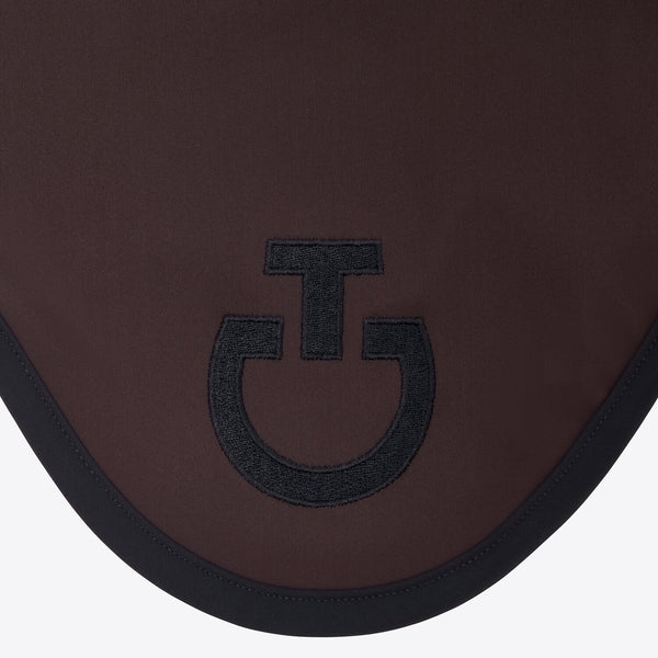 Cavalleria Toscana Ohrenhaube Jersey Dunkelbraun Seitenansicht