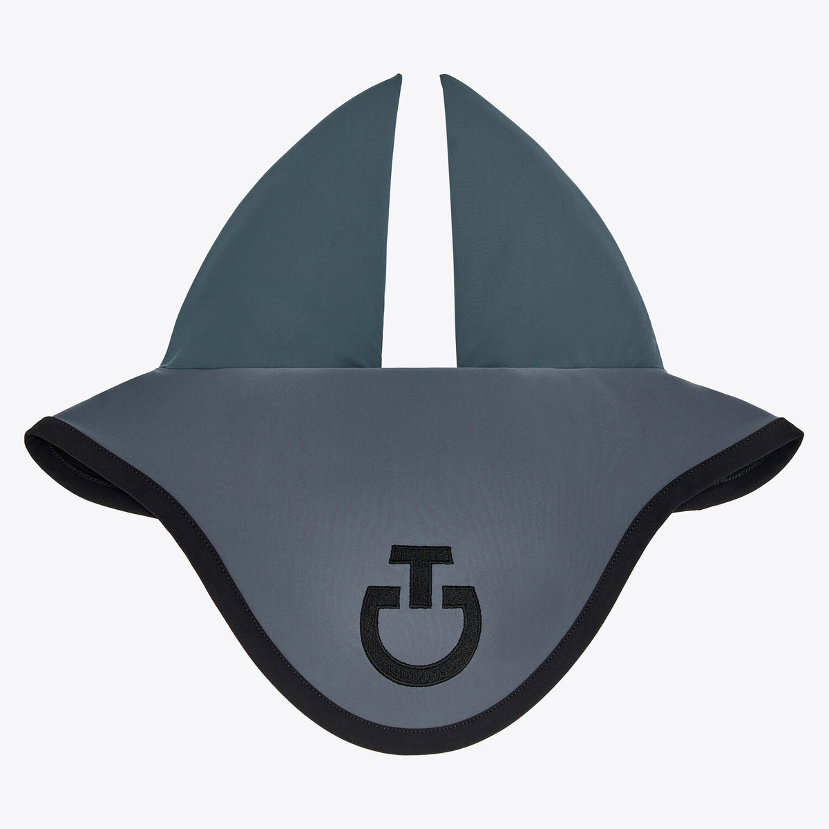 Cavalleria Toscana Ohrenhaube Jersey gepolstert Petrol Schwarz