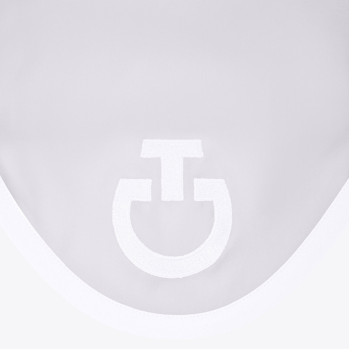 Cavalleria Toscana Ohrenhaube Jersey Perlgrau Weiß Seitenansicht