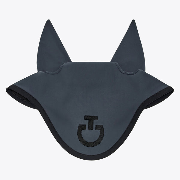 Cavalleria Toscana Ohrenhaube Jersey gepolstert Anthrazit Schwarz