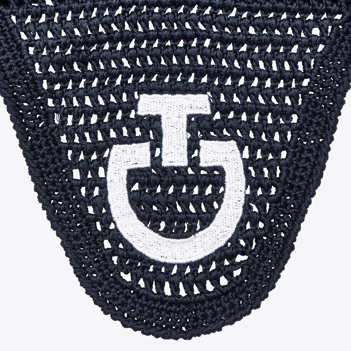 Cavalleria Toscana Ohrenhaube gehäkelt Navy Seitenansicht