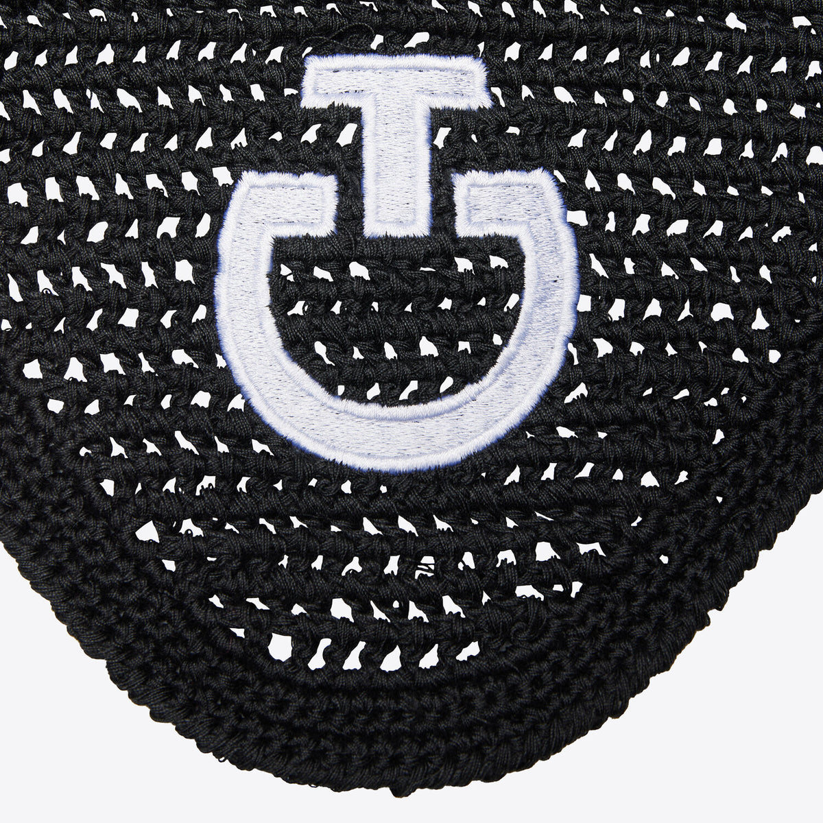Cavalleria Toscana Ohrenhaube gehäkelt Schwarz Seitenansicht