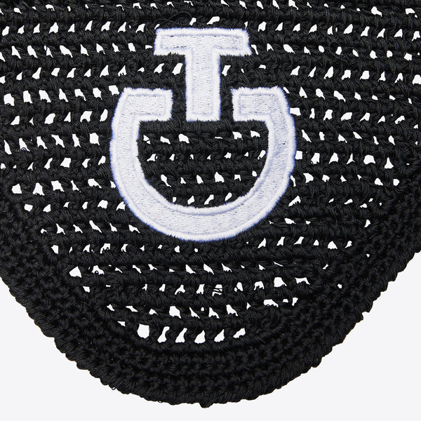 Cavalleria Toscana Ohrenhaube gehäkelt Schwarz Seitenansicht