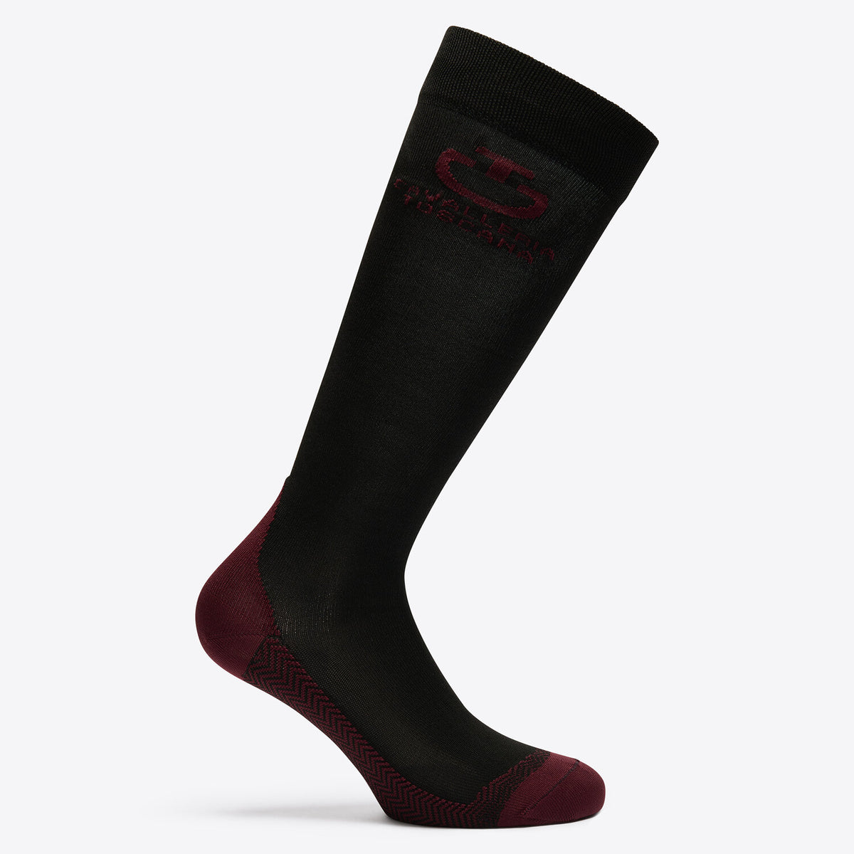 Cavalleria Toscana Turniersocken Schwarz Bordeaux