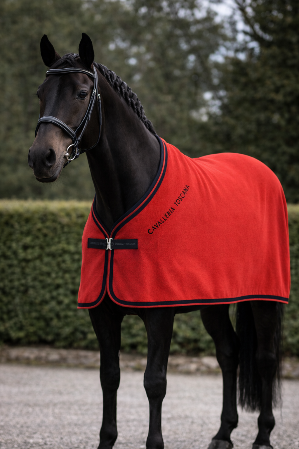 Cavalleria Toscana Rote Fleecedecke – Atmungsaktiv