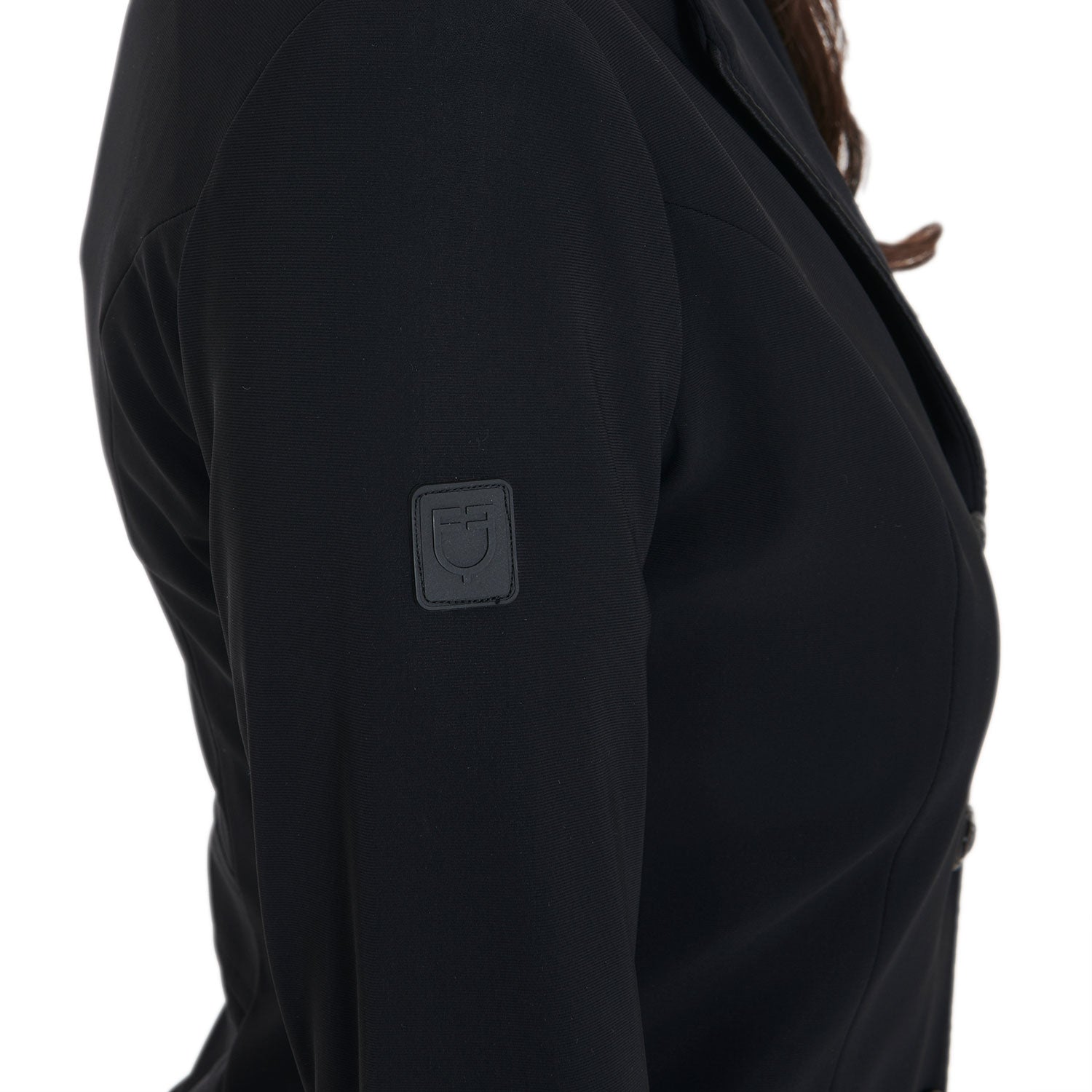EQUESTRO Damen Turnierjacke – Elegante 3-Knopf Reitjacke in Schwarz