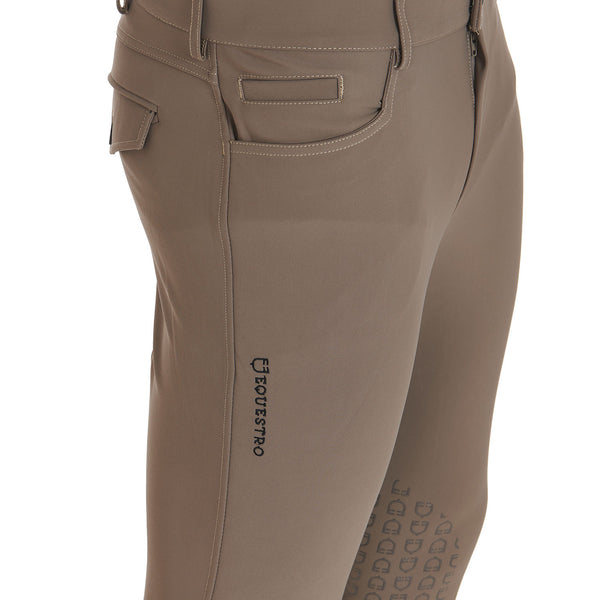 EQUESTRO Herren Slim Fit Reithose mit Grip | Walnut – Komfort & Performance