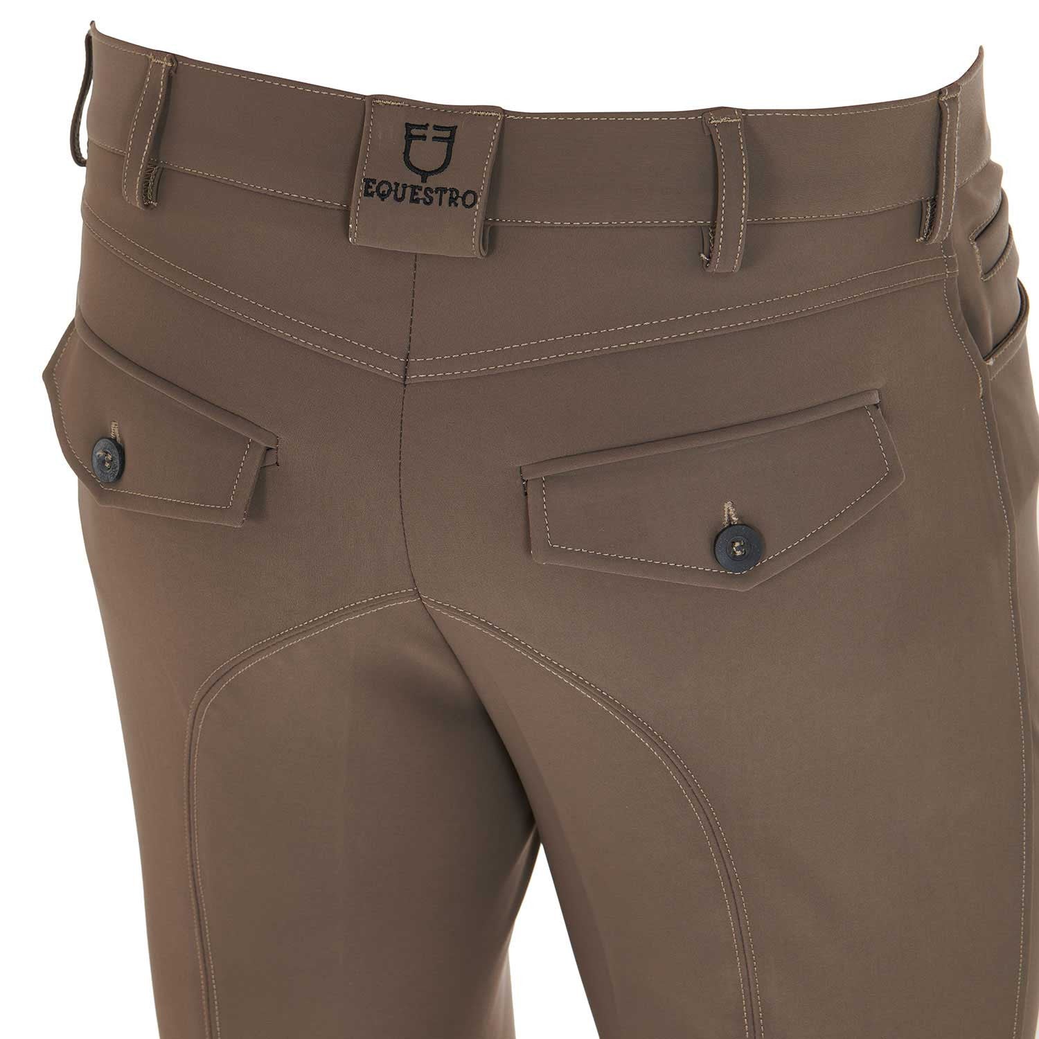 EQUESTRO Herren Slim Fit Reithose mit Grip | Walnut – Komfort & Performance